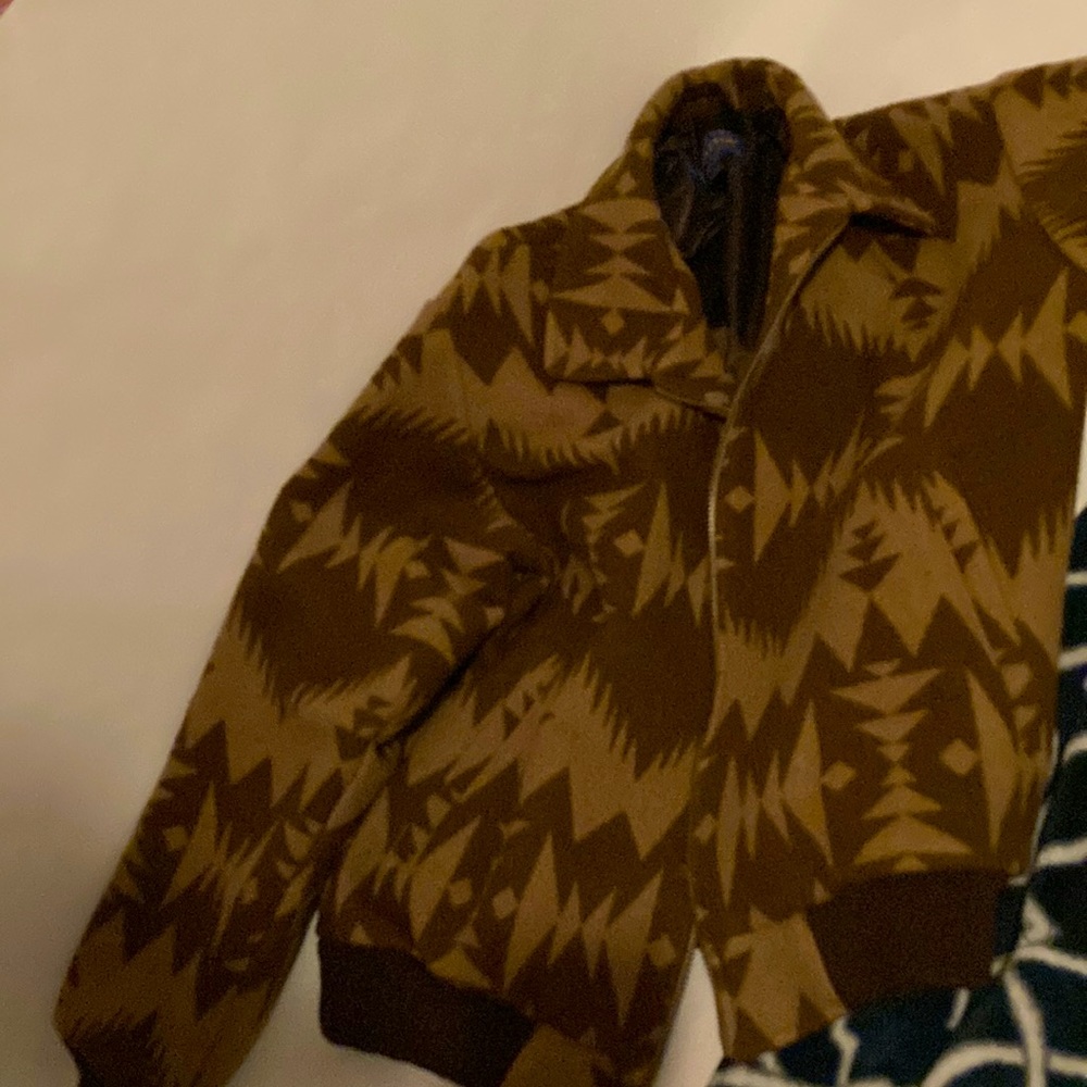 Pendleton wool and velvet lined letterman-esq jacket